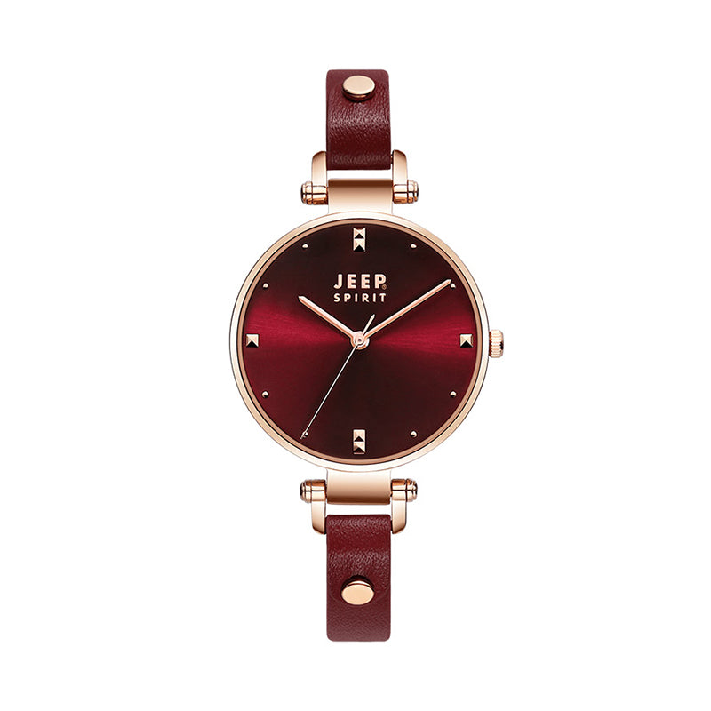 Jeep Watch for Women Quartz Watch Small Dial Watch Student European American Style Leather Strap Women's Watch Gift for Girlfriend