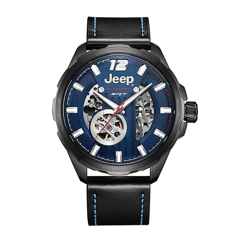 JEEP Grand Cherokee Automatic Mechanical Watch for Men Skeleton Outdoor Sports Mechanical Watch Fashion Classic Men's Watch Belt Waterproof Watch